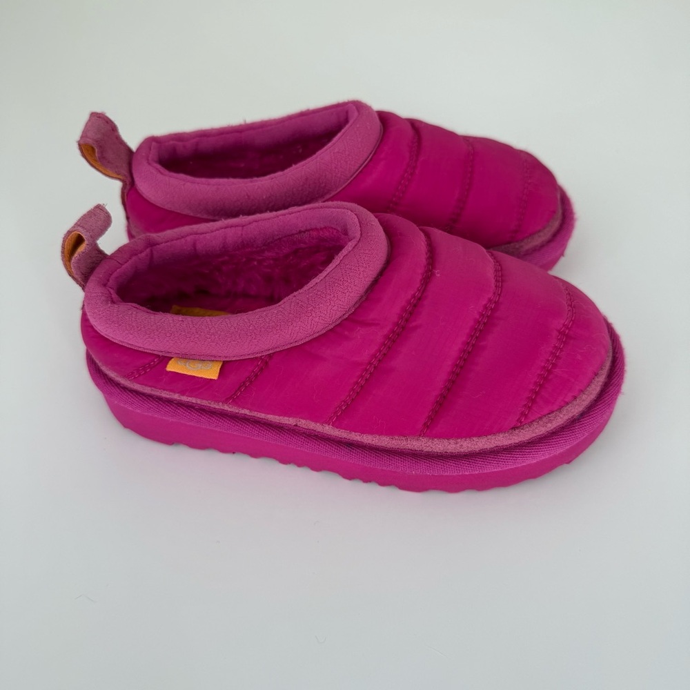 UGG Kids Tasman Slippers Rock Rose Pink Size 10 Outdoor Puff 3M - Picture 5 of 8